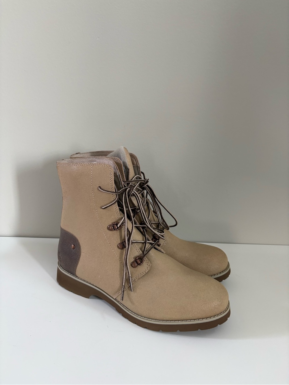 The North Face Icepick Tan Suede Leather Lace-Up Boots Size: 9.5